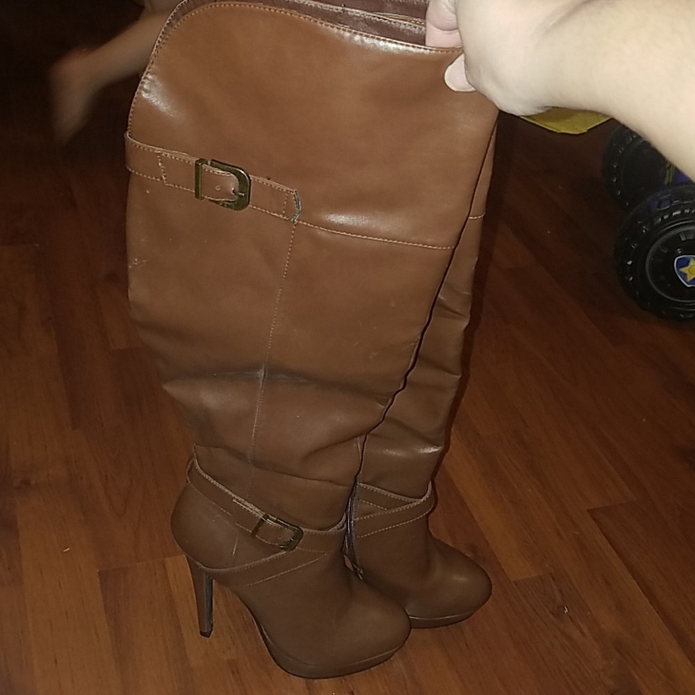 Charlotte Russe thigh high brown boots